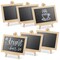 6-Pack Mini Chalkboard Signs with Easel Stand for Table Decor, Food Display, Message Boards, Small Business, Wedding, Banquet, Coffee Shop (Stand: 7x7x4 in, Board: 6x4 in)
